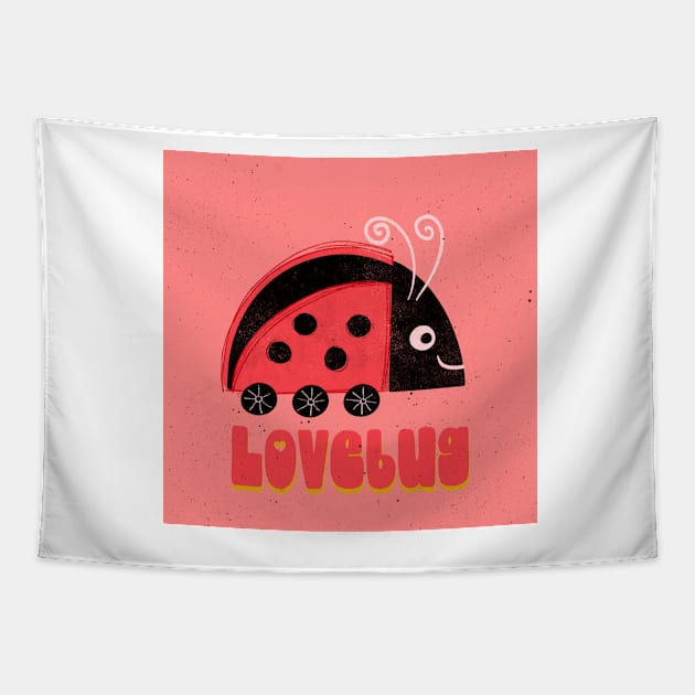 Lovebug ladybug ladybird bug Tapestry by Kimmygowland