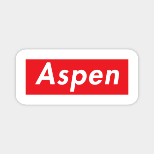 Skiing Aspen Colorado Ski Red And White Skateboard Snowboard Laptop Magnet