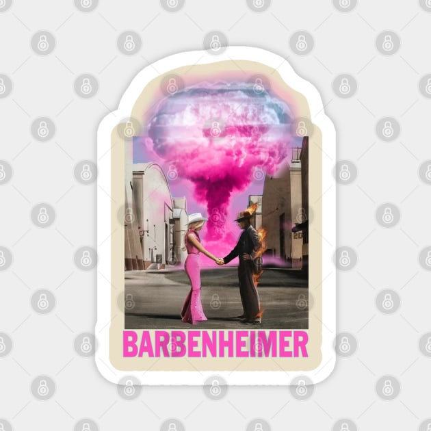 Barbie x Oppenheimer 23 Magnet by kusuyma