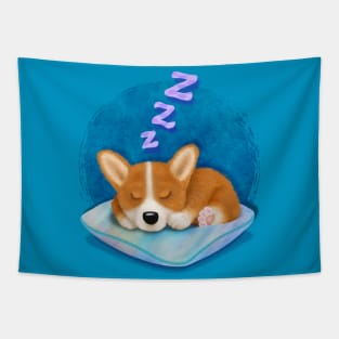 Sleeping Corgi Tapestry