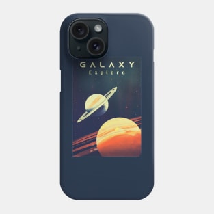 Space Adventure Vintage Travel Poster Phone Case