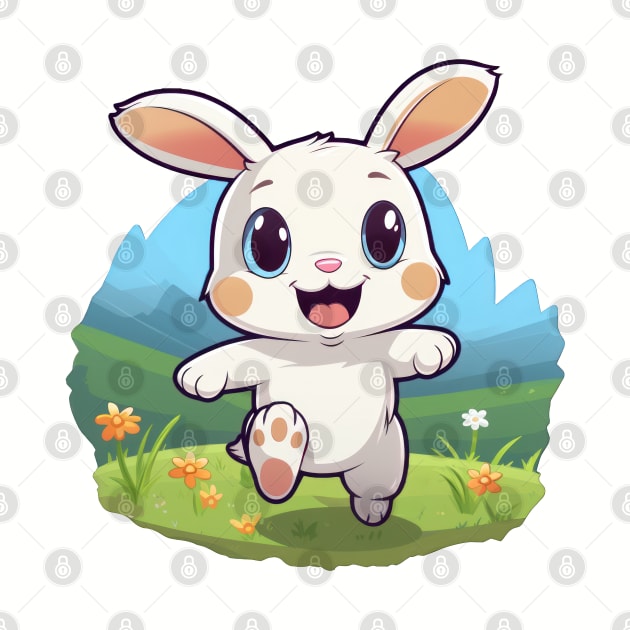 Cartoon Cute Kawaii Adorable Bunny Rabbit by SimplyIdeas