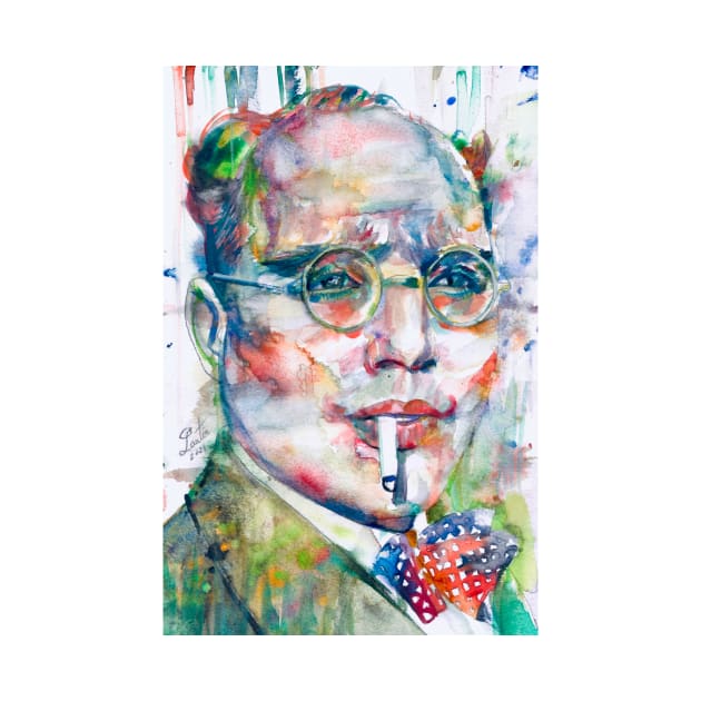 KURT WEILL watercolor portrait by lautir