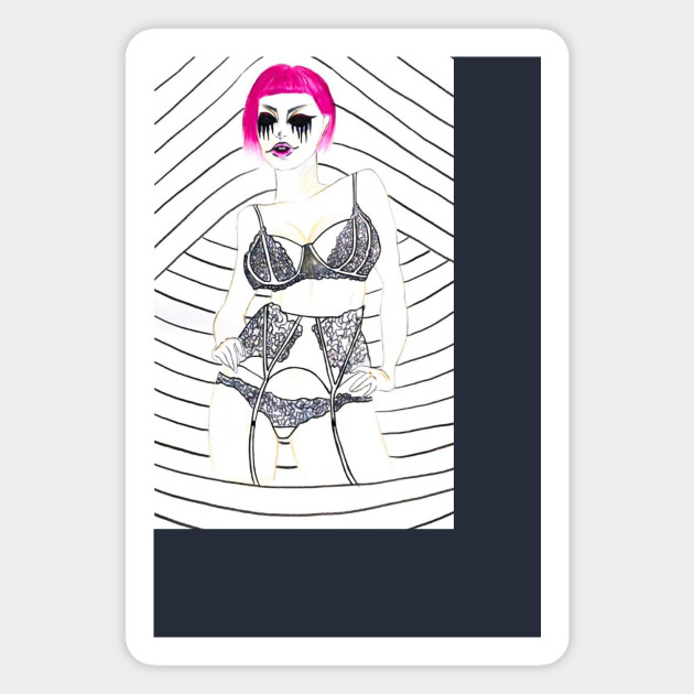 Girl Drawing Beautiful Art Magnet Teepublic
