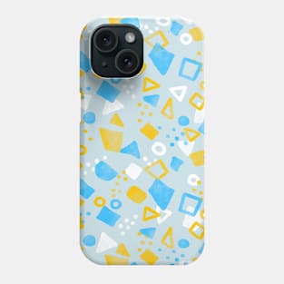 Light Blue Festive Shapes Phone Case