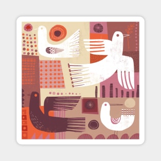 Pink Birds Magnet