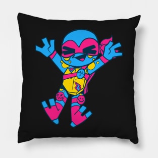 Mikey Pansexual Flag ROTTMNT Pillow