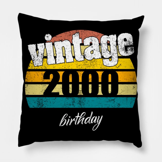 vintage 2000 Pillow by Yous Sef