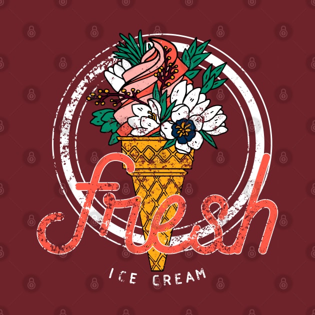 Indulge in the Sweetness of Summer with Our Fresh Floral Ice Cream by GothicDesigns