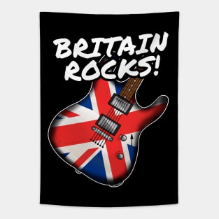 UK Flag Guitar Britain Rocks Electric Guitarist Tapestry