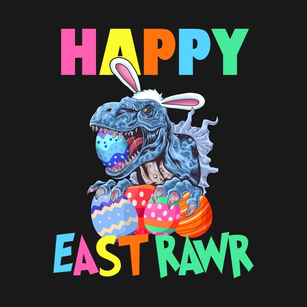 Happy Easter East Rawr Dinosaur Easter Bunny Kids Costume Egg Hunt Boys by Bezra