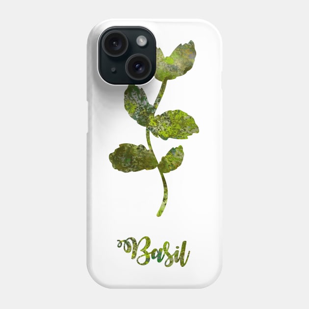 Basil Watercolor Painting Phone Case by Miao Miao Design