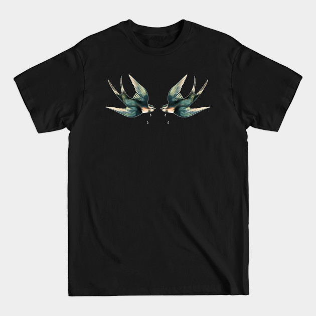 Crying birds. Crying Swallow. - Swallow - T-Shirt