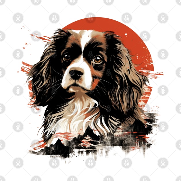 Japanese Spaniel traditional art by NatashaCuteShop