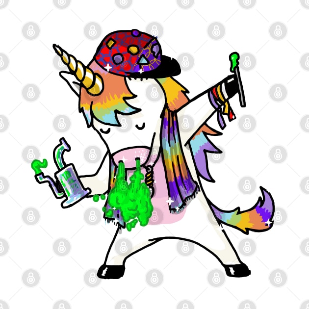 Wooked out Dabbing Unicorn Dabbing by jonah block