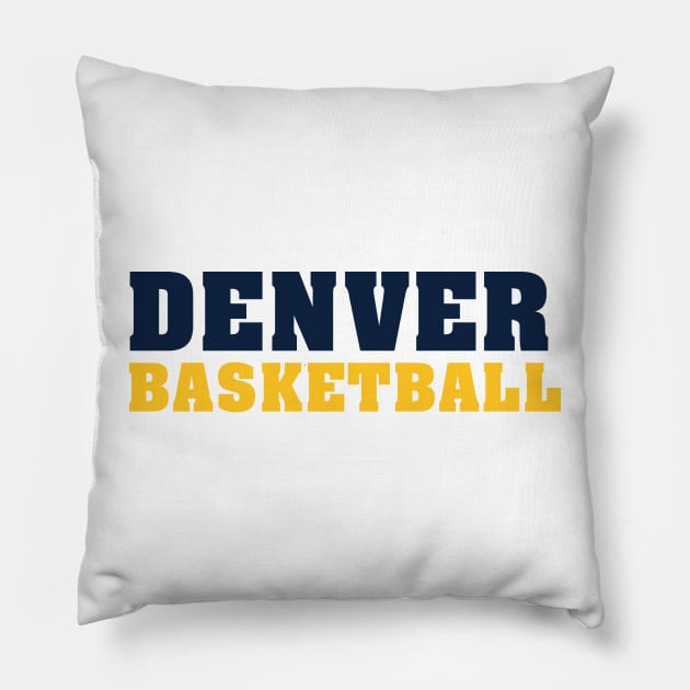 Denver Nuggets Pillow by teakatir