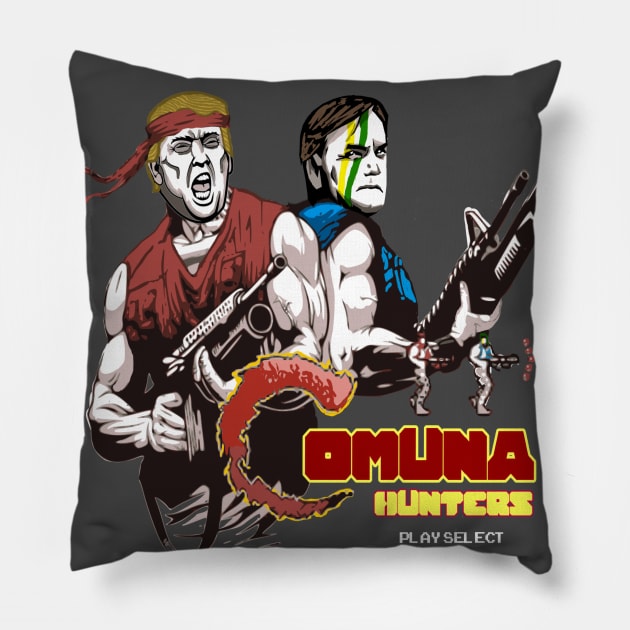 Comuna Hunters Pillow by Leo Carneiro