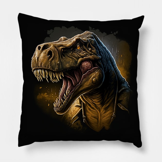 Tyrannosaurus rex Pillow by Buff Geeks Art