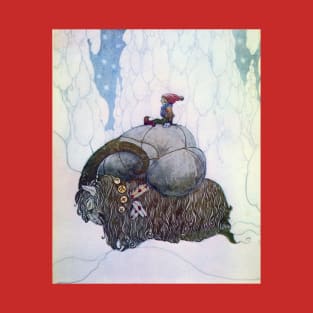 Yule Goat - John Bauer Christmas greeting T-Shirt