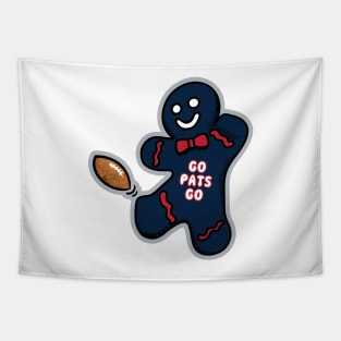 New England Patriots Gingerbread Man Tapestry