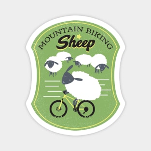 Mountain Biking Sheep Magnet