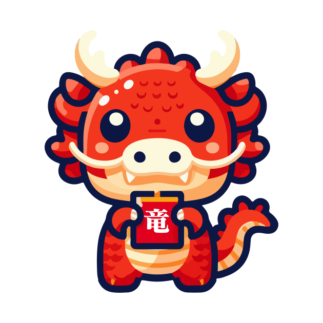 Chibi Red Dragon by Chibi Pops