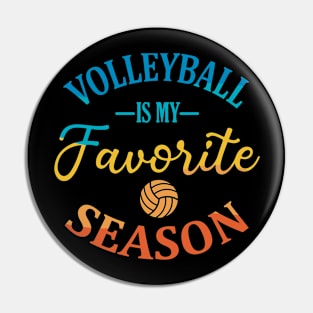 Volleyball is my Favorite Season Vinage Pin