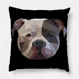 Dog American Staffordshire Terrier Low Poly Type Pillow