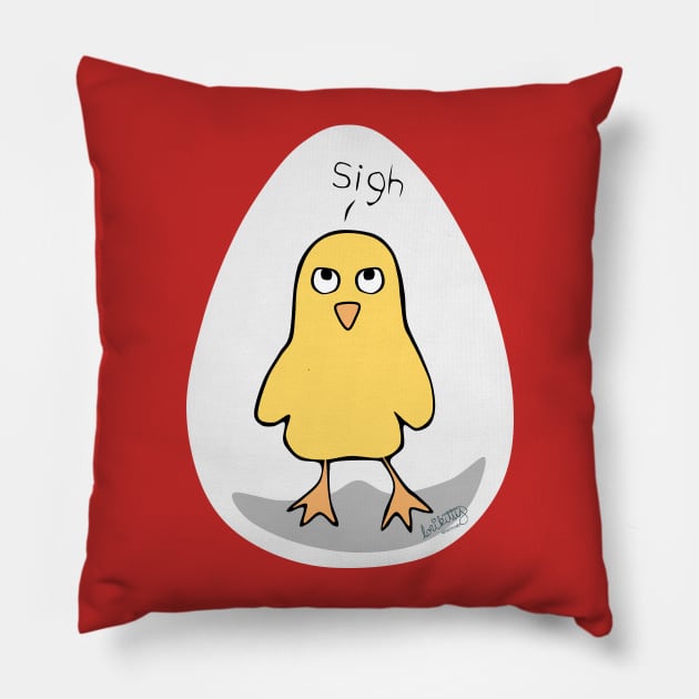 Sigh Duck Pillow by lorikitty