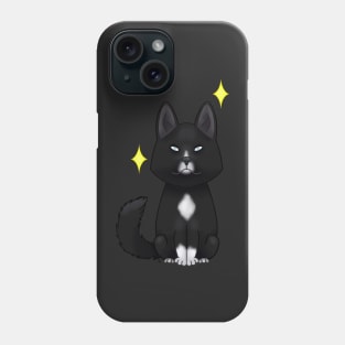 Black siberian husky Phone Case