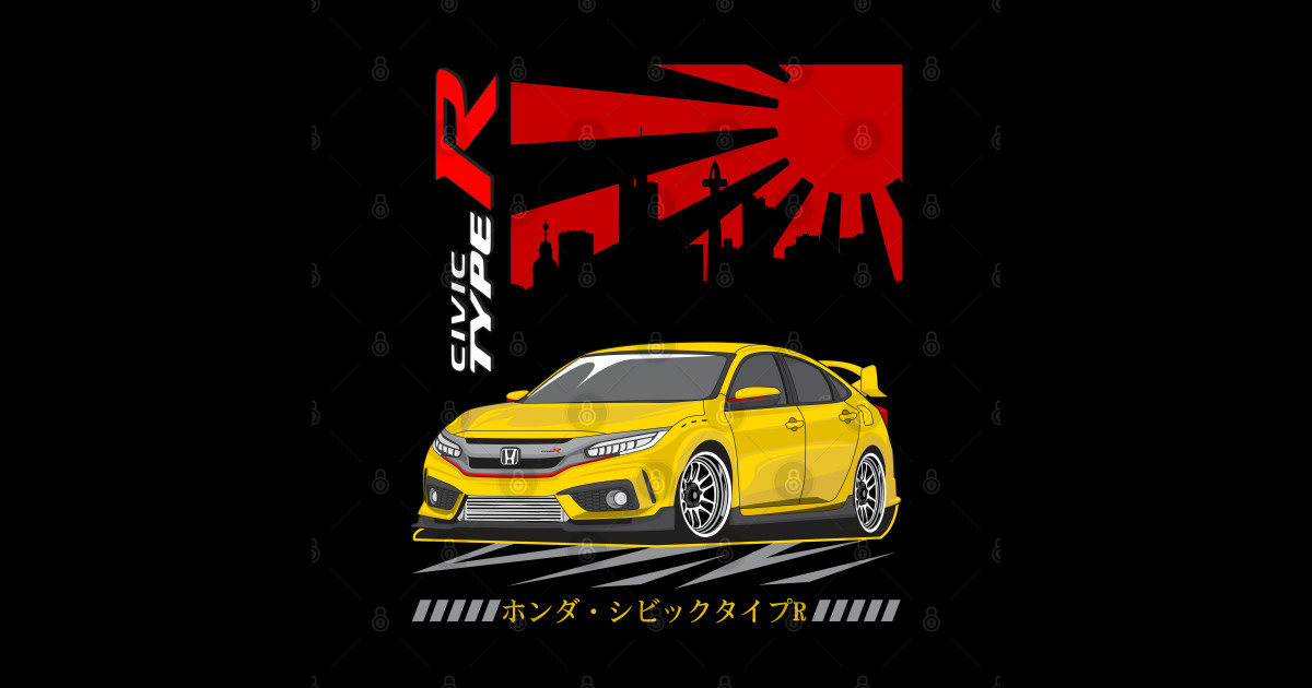 Civic Type R FK4 ver.1 - Civic - Sticker | TeePublic
