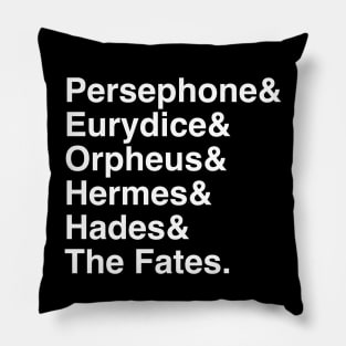 Hadestown the Musical| Persephone & Eurydice & Orpheus & Hermes & Hades & The Fates. Pillow