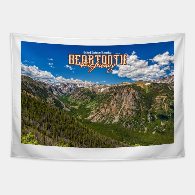 Beartooth Highway Wyoming and Montana Tapestry by Gestalt Imagery