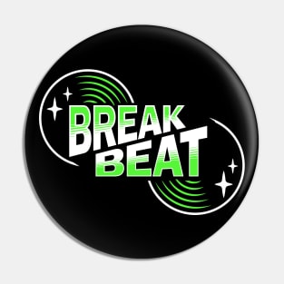 BREAKBEAT  - Retro Vinyl (Green) Pin