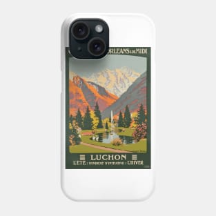 Luchon France - Vintage French Travel Poster Design Phone Case