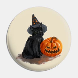 Witchy Cat & Mr.Pumpkin Pin