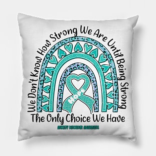 Anxiety Disorder Awareness - rainbow leopard ribbon strong Pillow