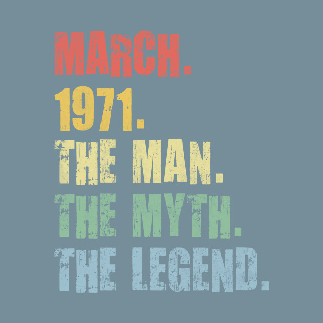 Discover 50th Birthday Man Myth Legend 1951 - 50th Birthday - T-Shirt