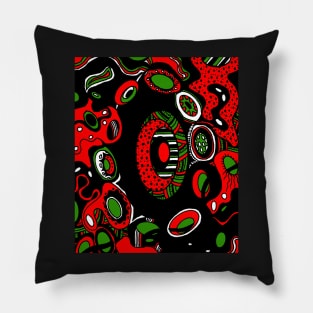 Miniature Aussie Tangle 13 Pattern Var 1 Xmas Colours Pillow