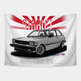 Toyota Starlet KP61 White Tapestry