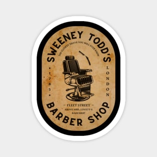 Sweeney | Barber Shop Logo w/ Background Magnet