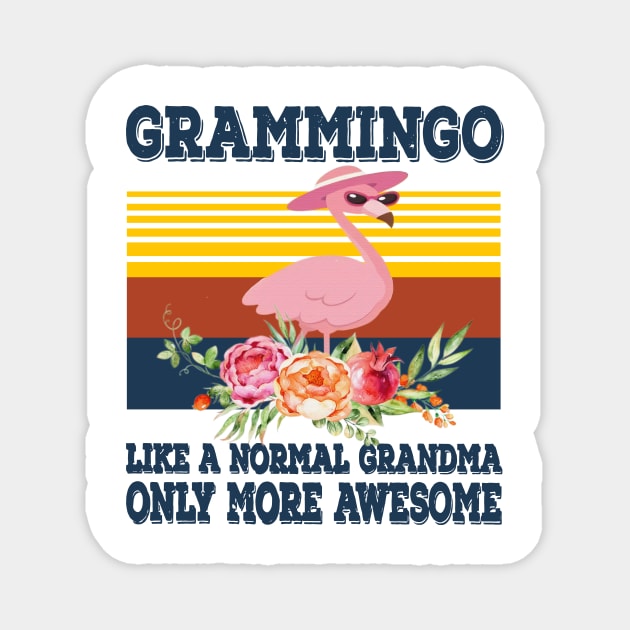 Retro Grammingo Like A Normal Grandma Only More Awesome Magnet by Phylis Lynn Spencer