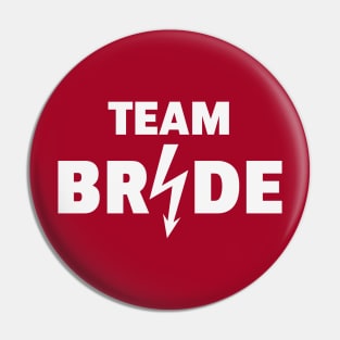 Team Bride Flash (Hen Night / Bachelorette Party / White) Pin