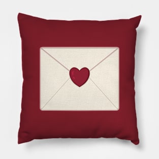 Red heart love letter aesthetic dollette coquette Pillow