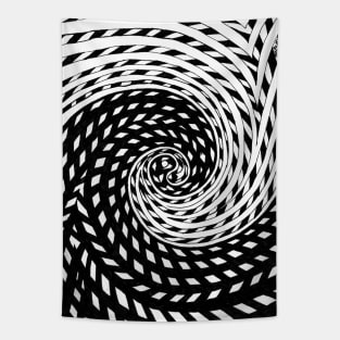 Double spiral whirl yin yang energy balance upside down Tapestry