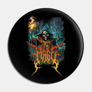 Mage Death Metal design Pin