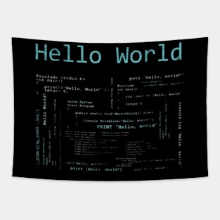 Hello World Computer Programming Tapestry