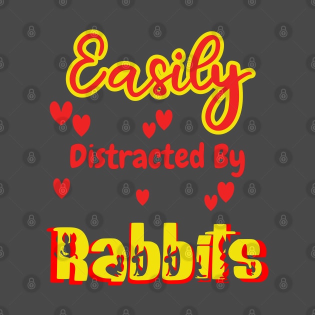 Easily Distracted By Rabbits by A T Design