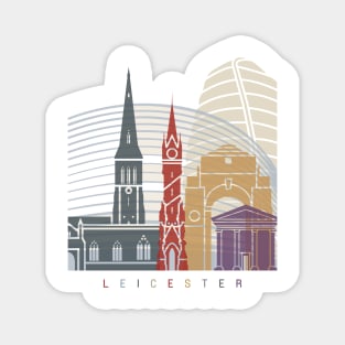 Leicester skyline poster Magnet