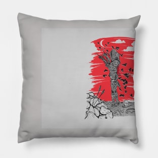 Demon Red Skies Pillow